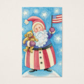 かわいいクリスマス、愛国的なサンタクロース国旗 (正面)