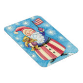 かわいいクリスマス、愛国的なサンタクロース国旗 マグネット (右側)