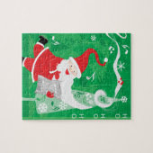 かわいいクリスマス、歌って踊るサンタクロース ジグソーパズル (横)