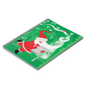 かわいいクリスマス、歌って踊るサンタクロース ノートブック (左側)