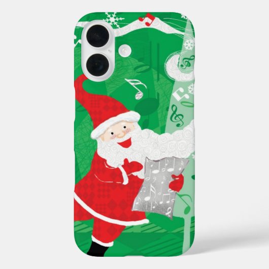 かわいいクリスマス、歌って踊るサンタクロース Case-Mate iPhoneケース (裏面)