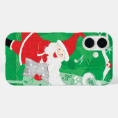 かわいいクリスマス、歌って踊るサンタクロース Case-Mate iPhoneケース (裏面 (横))