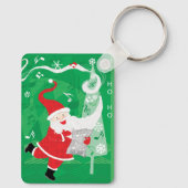 かわいいクリスマス、歌と踊りサンタクロース キーホルダー (裏面)