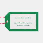 かわいいクリスマス、歌と踊りサンタクロース ギフトタグ (裏面横)