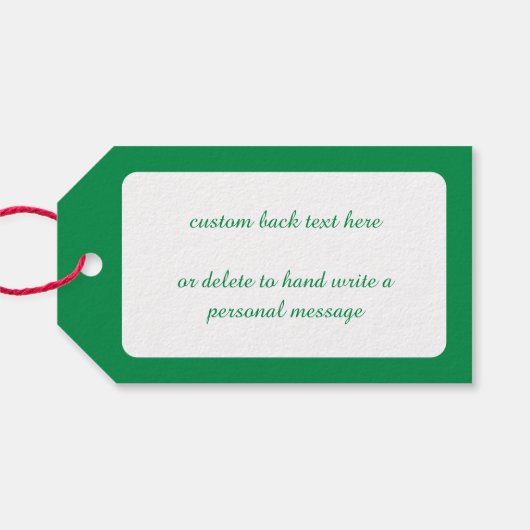 かわいいクリスマス、歌と踊りサンタクロース ギフトタグ (裏面横)