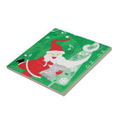 かわいいクリスマス、歌と踊りサンタクロース タイル (側面)