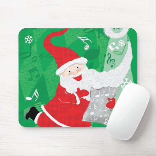 かわいいクリスマス、歌と踊りサンタクロース マウスパッド (マウス)