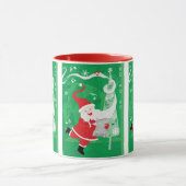 かわいいクリスマス、歌と踊りサンタクロース マグカップ (中央)