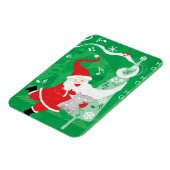 かわいいクリスマス、歌と踊りサンタクロース マグネット (左側)