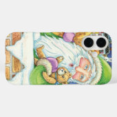 かわいいクリスマス、煙突の中のサンタクロースとおもちゃ Case-Mate iPhoneケース (裏面 (横))
