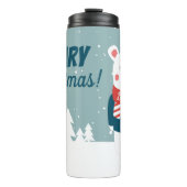 かわいいクリスマス 白い北極クマの漫画 タンブラー (正面)