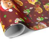 かわいいクリスマス[3D]クマとロッキングウマ ラッピングペーパー (ロールコーナー)