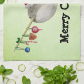 かわいいクリスマスNarwhal キッチンタオル (折り畳み)