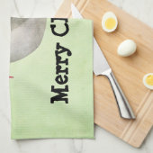 かわいいクリスマスNarwhal キッチンタオル (四つ折り)