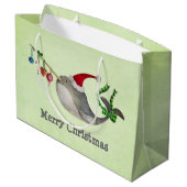 かわいいクリスマスNarwhal ラージペーパーバッグ (裏面アングル)