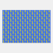 かわいいクリスマスRVキャンパーツリーズモーターホームズホリデーブルー ラッピングペーパーシート (正面)