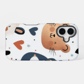 かわいいクリッターのアニメの電話ケース iPhone 16ケース (裏面横)