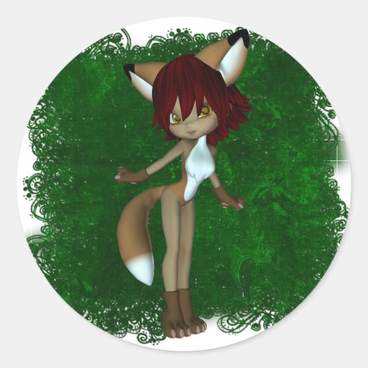 かわいいクリッター05 ラウンドシール (正面)