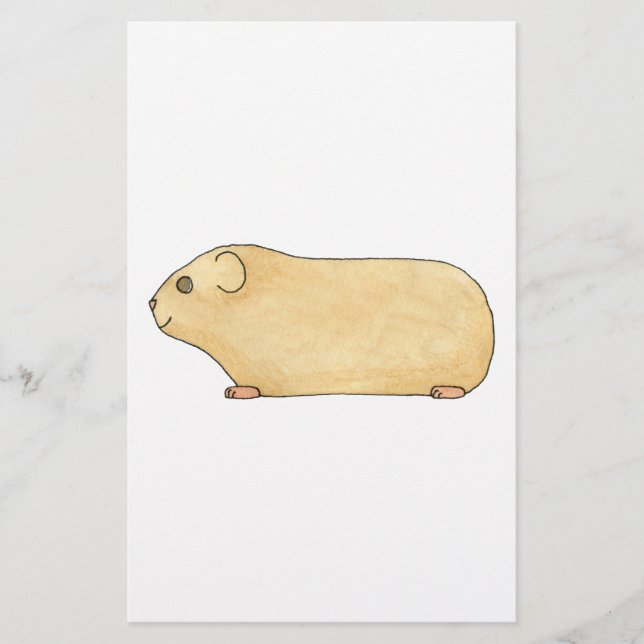 かわいいクリームギニア豚。 (正面)