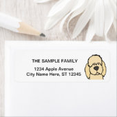 かわいいクリームラブラドール子犬 ラベル (インサイチュ)