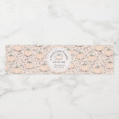 かわいいクリームリトルカボチャ秋ベビーシャワー ペットボトルラベル (シングルラベル)