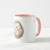 かわいいクリーム色のハリネズミ マグカップ (正面右)