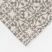 かわいいクリーム色のヴィンテージの一見のパターン（の模様が）あるな毛布 フリースブランケット (角)