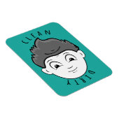 かわいいクリーン少年ダーティひげ男の食洗機 マグネット (右側)