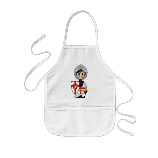 かわいいクルセーダーの騎士エプロン 子供用エプロン (正面)