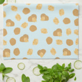 かわいいクルミのナッツパターンのキッチンデコ キッチンタオル (折り畳み)