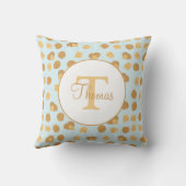 かわいいクルミのナッツパターンモノグラム クッション (裏面)