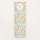 かわいいクルミのナッツパターンモノグラム ヨガマット (正面)