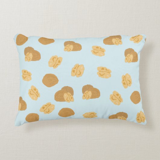 かわいいクルミのナッツパターン アクセントクッション (正面)