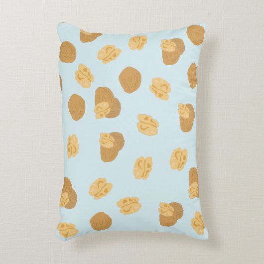 かわいいクルミのナッツパターン アクセントクッション (正面(垂直))
