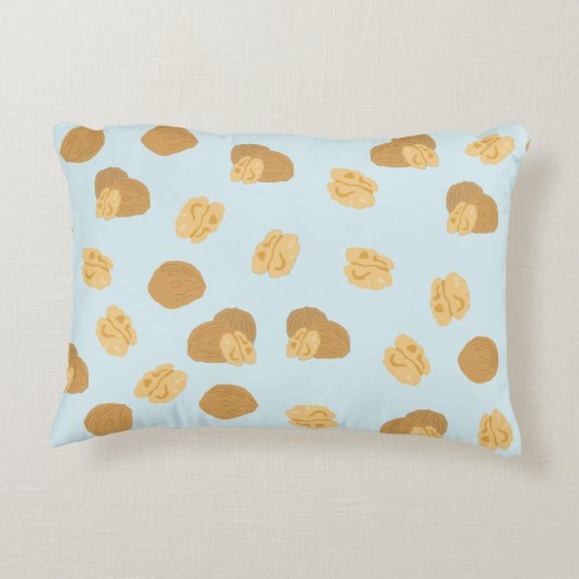 かわいいクルミのナッツパターン アクセントクッション (裏面)