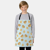 かわいいクルミのナッツパターン エプロン (着用した状態)