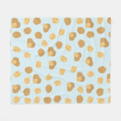 かわいいクルミのナッツパターン フリースブランケット (正面(横))