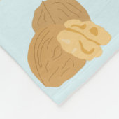 かわいいクルミのナッツパターン フリースブランケット (角)