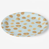 かわいいクルミのナッツパターン ペーパープレート (アングル)