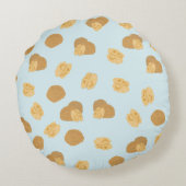 かわいいクルミのナッツパターン ラウンドクッション (裏面)