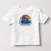 かわいいクルーズシップ家族旅行サンセットパーソナライズされた トドラーTシャツ (正面)