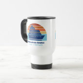 かわいいクルーズシップ家族旅行サンセットパーソナライズされた トラベルマグ (正面左)