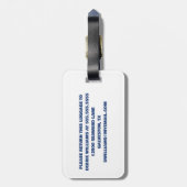 かわいいクルーズシップ家族旅行サンセットパーソナライズされた ラゲッジタグ (裏面縦)