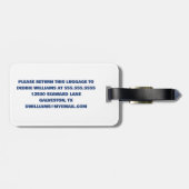 かわいいクルーズシップ家族旅行サンセットパーソナライズされた ラゲッジタグ (裏面横)