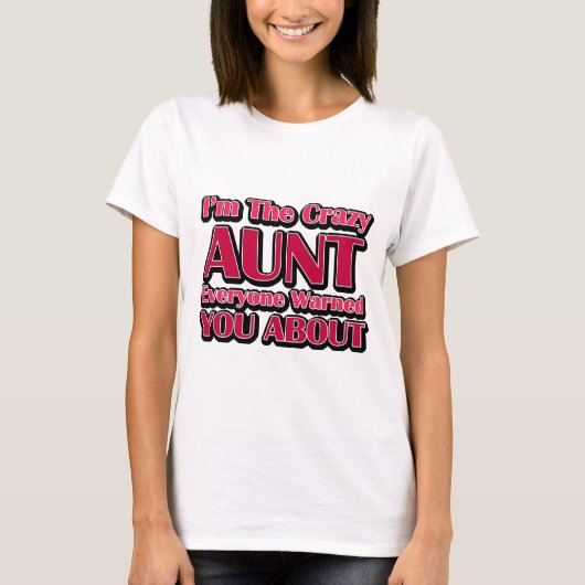 かわいいクレイジーおばさんの一言 Tシャツ (正面)
