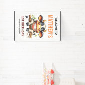 かわいいクレイジーカウファームテーマ1歳の誕生日 横断幕 (インサイチュ)