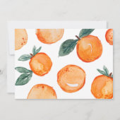 かわいいクレメンタインの写真付き誕生日招待状 招待状 (裏面)