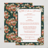 かわいいクレメンタイン| シトラス テーマのベビーシャワー 招待状 (正面/裏面)