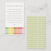 かわいいクレヨンおもしろい赤ちゃんシャワー用レインボーブック エンクロージャーカード (正面/裏面)