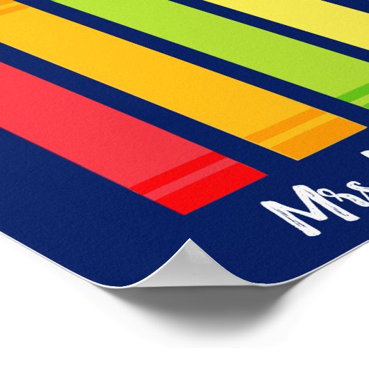 かわいいクレヨンカスタム小学校の教室 ポスター (角)